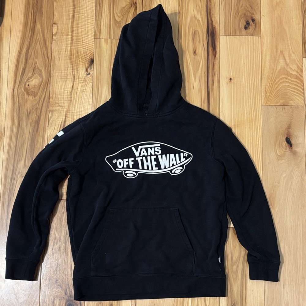 Vans Black Hoodie with White Logo